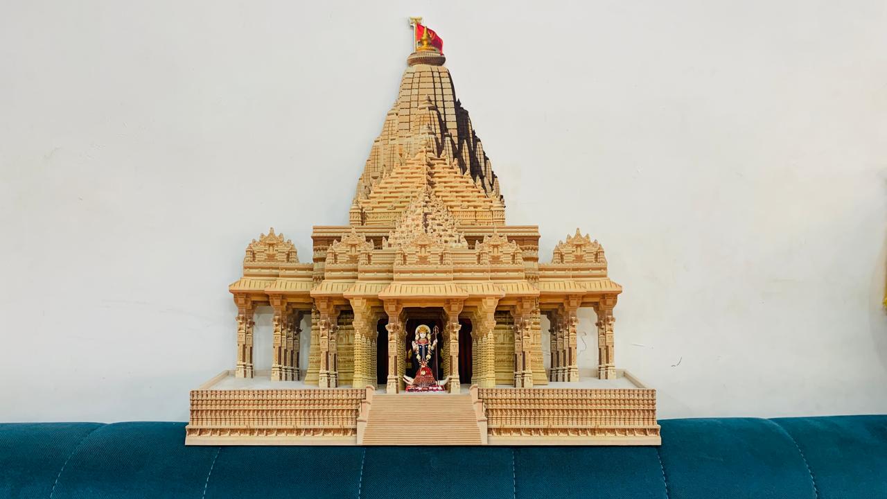 Clouds in shades of blue and gold at sunrise. 